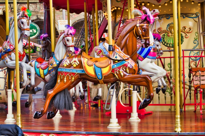no people, market, amusement park, amusement park ride, creativity, festival, carnival, arts culture and entertainment, representation, carousel horse