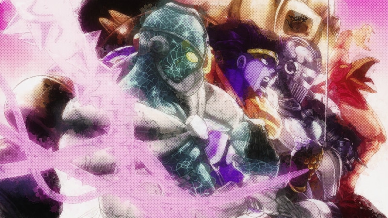 Magicians Red (Jojos Bizarre Adventure), Silver Chariot (Jojos Bizarre Adventure), Hermit Purple (Jojos Bizarre Adventure), Hierophant Green (Jojos Bizarre Adventure)