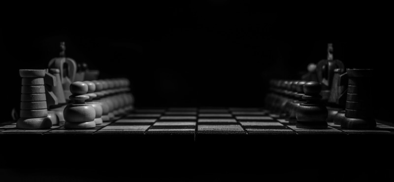 selective focus, game, copy space, the game of chess, pawn - chess piece, dark, arrangement, still life, board game, chess piece, no people, chess board