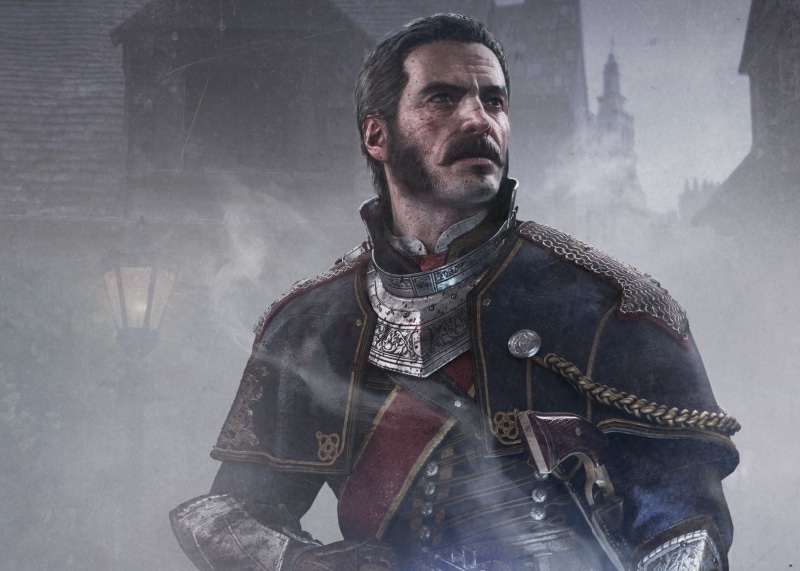 board games, The Order: 1886, Xbox One, suit of armor, anger, weapon, waist up, architecture, smoke - physical structure, beard, PlayStation 4, men, one person