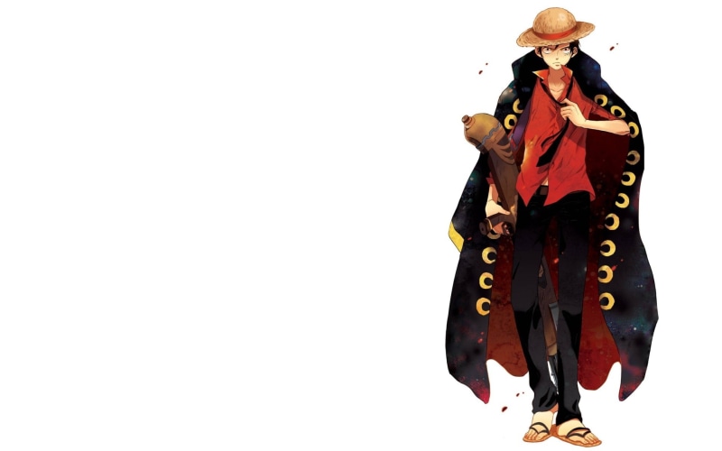 anime, simple, art, Monkey D Luffy, one, piece, background, white background, hd, monkey, simple background, d, luffy, One Piece (anime), white, 1080P
