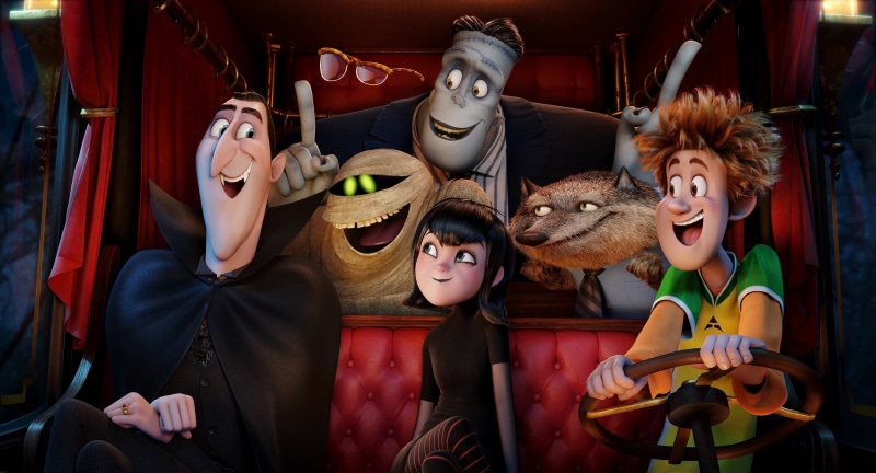 Mavis, transylvania, 2K, waist up, smiling, toy, childhood, holding, disguise, mask - disguise, real people, lifestyles, fun, representation