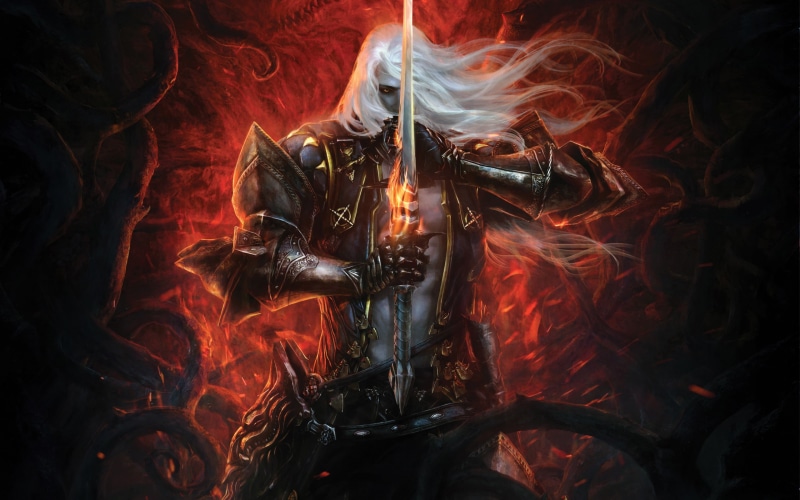 art, Castlevania: Lords of Shadow - Mirror of Fate, Alucard Adrian Farenheight Tepes, 2K, Alucard Adrian Fahrenheit Of Tapes, sword, Vampire, armor, Alucard