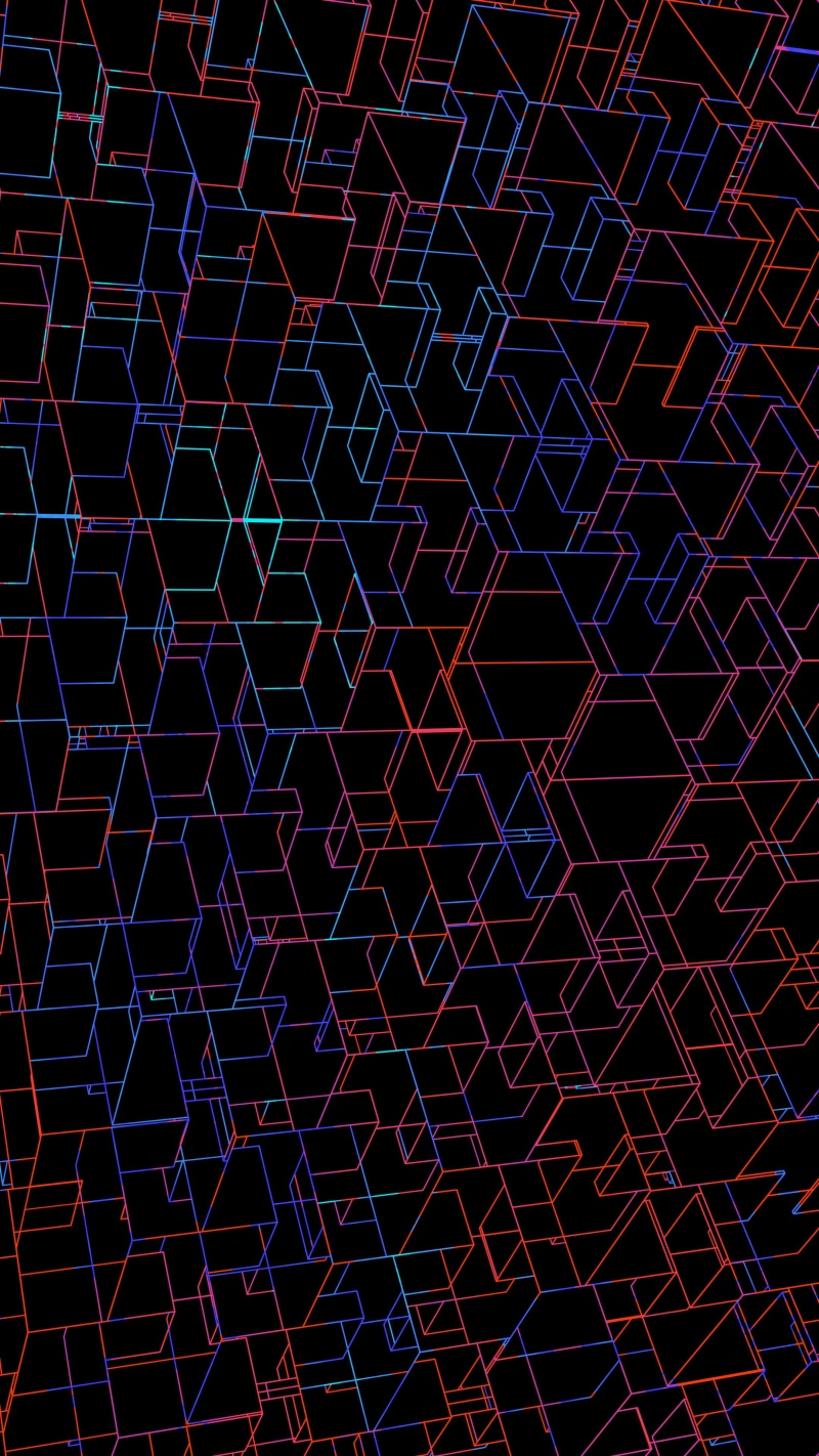 night, design, repetition, 3D, indoors, 4K, pattern, textured, digital art, dark, glowing, blue, no people, minimalism, low angle view, close-up, portrait display