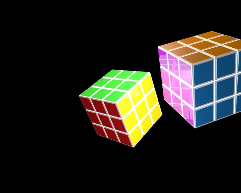 cube, glass, colorful, Rubiks Cube, 720P