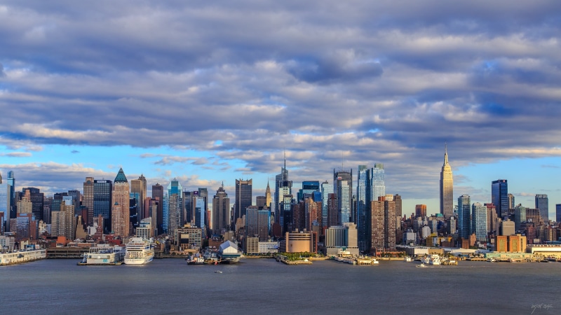 modern, Manhattan, financial district, outdoors, cloud - sky, no people, harbor, city, travel destinations, office, cityscape, water, building exterior