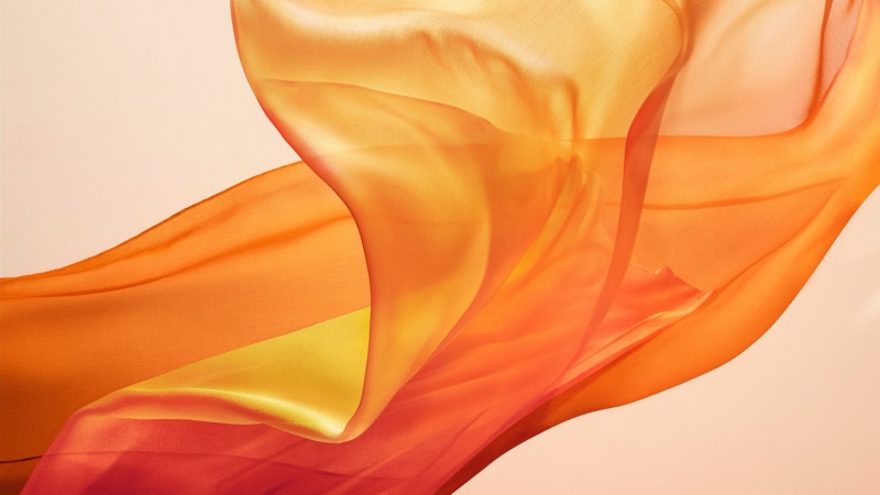 MacBook Air, orange, abstract, 2K