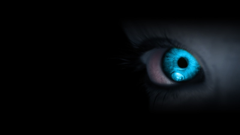 black, eye, blue, 1080P, background, eyes, blue eye, closeup, black background