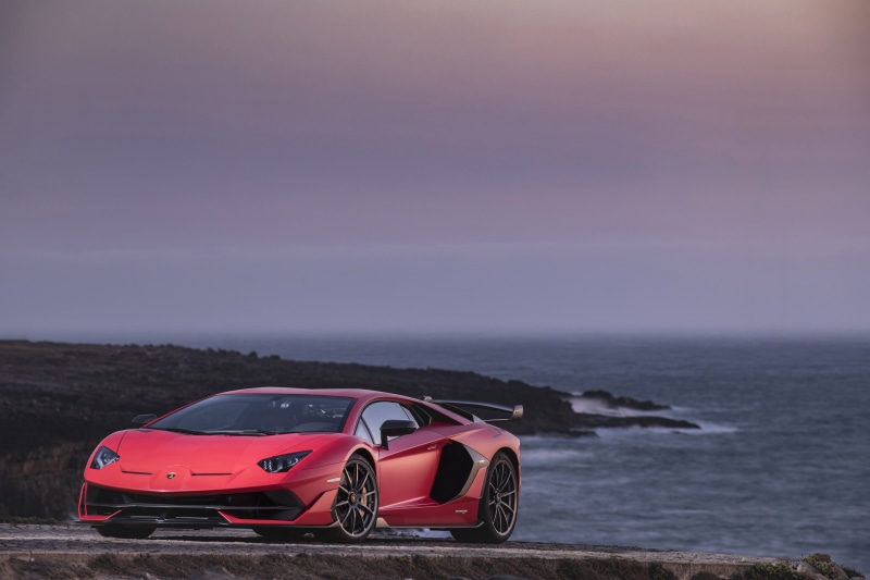 Lamborghini Aventador, Lamborghini, Lamborghini Aventador SVJ, Sport Car, Supercar, 2K, Red Car, Vehicle, Car