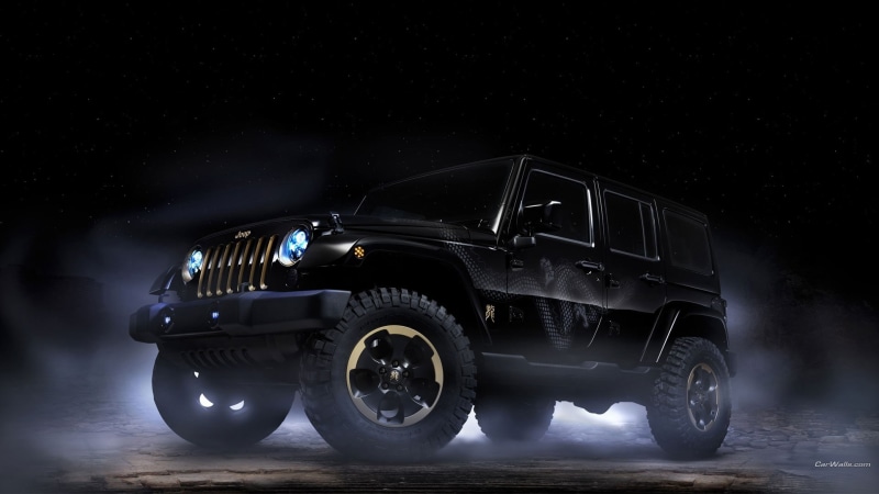 motor vehicle, black, no people, vehicle, night, star - space, land vehicle, sky, wrangler, nature, Jeep, stationary, parking, off-road vehicle, Jeep Wrangler