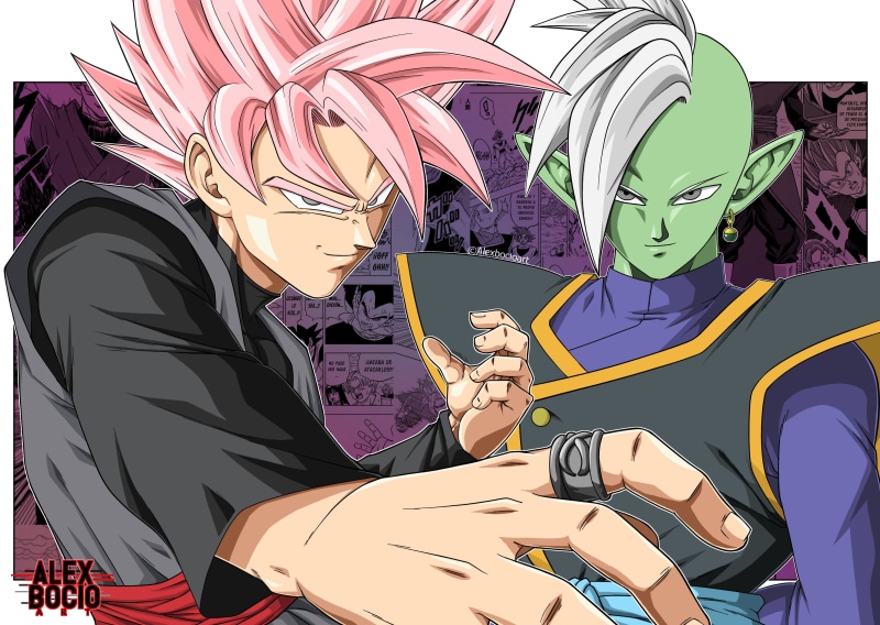 Dragon Ball, Black (Dragon Ball), Zamasu (Dragon Ball), Super Saiyan Rosé, Dragon Ball Super, 2K