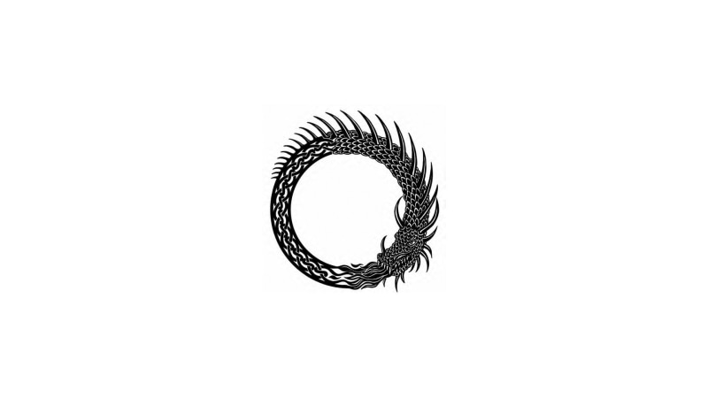 minimalism, still life, geometric shape, copy space, cut out, spiral, hole, close-up, dragon, white color, single object, no people, indoors, simple background