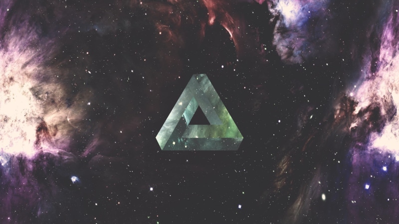 nebula, 1080P, geometry, space, triangle, Penrose triangle, galaxy
