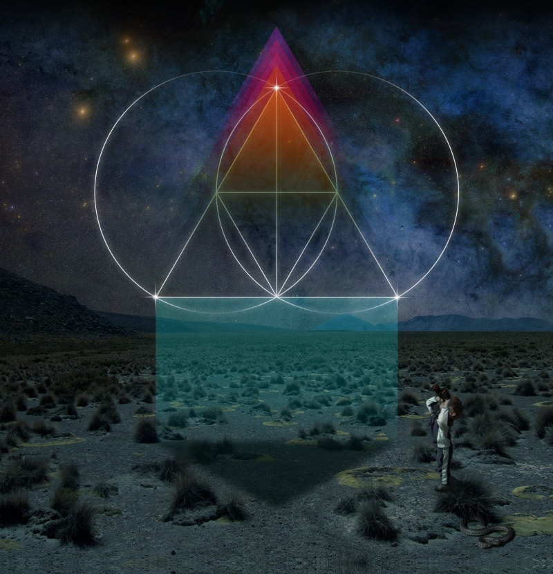triangle, The Glitch Mob, 720P, galaxy, night, stars