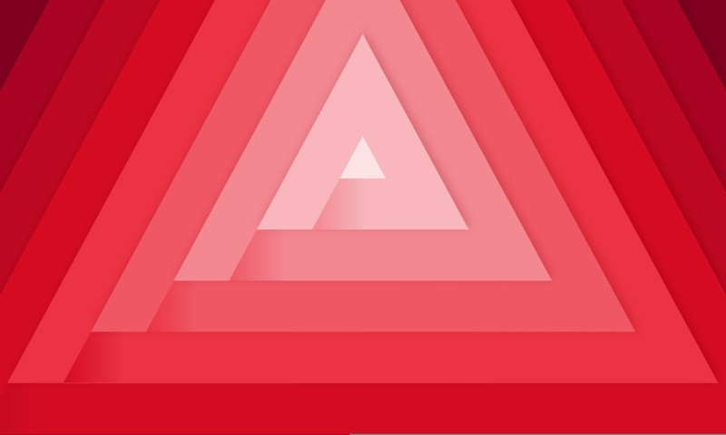 Triangles, logo, 4K, triangle, Minimal, red, 4K
