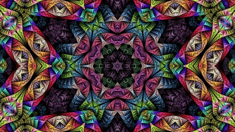 abstract, fractals, psychedelic, colorful, 2K