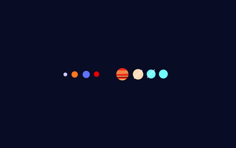 red, 2K, purple, minimalist, green, illustration, circles, dotted