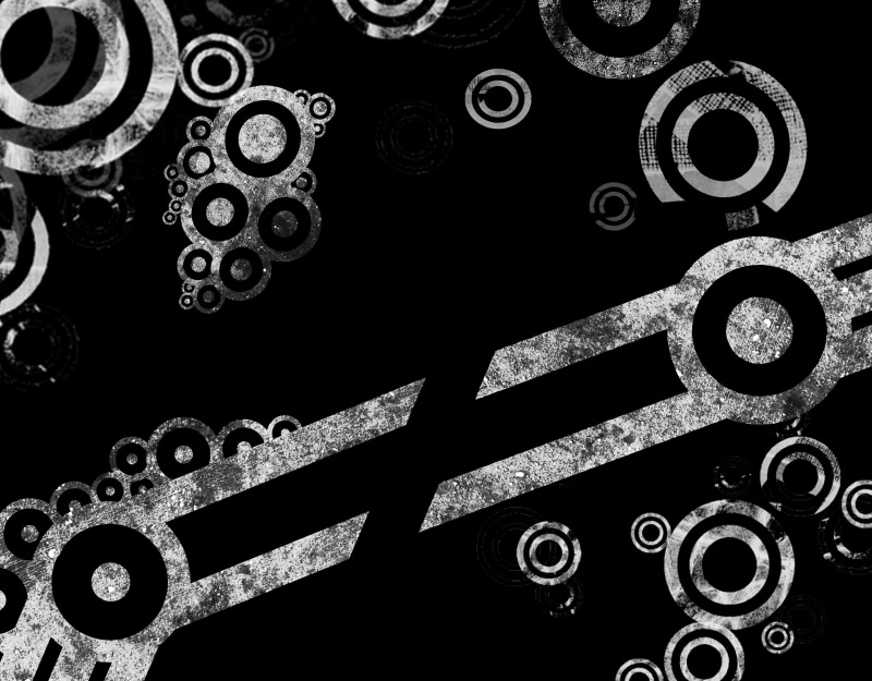 large group of objects, wheel, metal, black, monochrome, equipment, artwork, 2K, industry, high angle view, close-up, black background, still life, circle