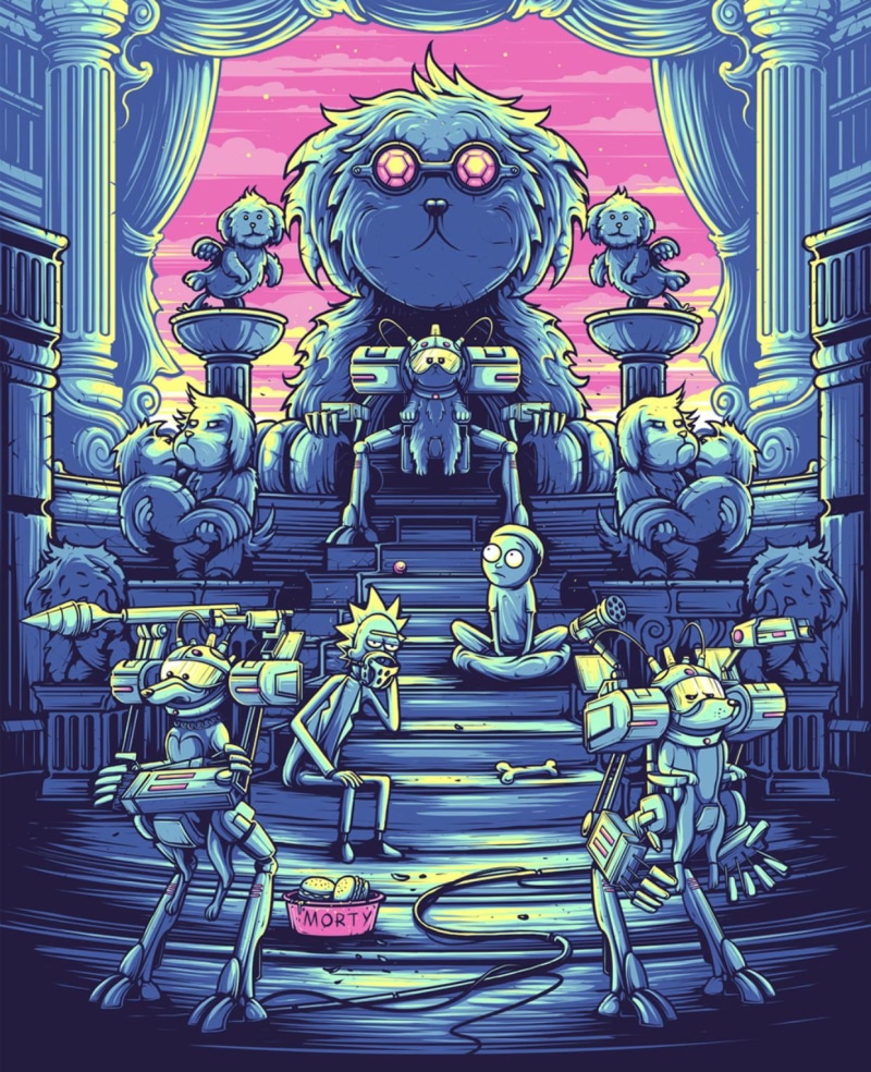 Adult Swim, artwork, dog, Rick and Morty, 720P, tv series