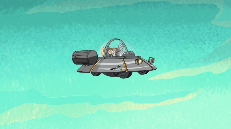 outdoors, Rick Sanchez, leisure activity, pool, Rick and Morty, green color, sea, vacations, water, waterfront, cartoon, turquoise colored, blue, 1080P