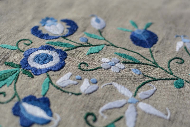 thread, texture, 5K, linen, hobby, material, pattern, blue, multi colored, ornament, needlework, close-up, macro, paper, embroidery, no people, sewing