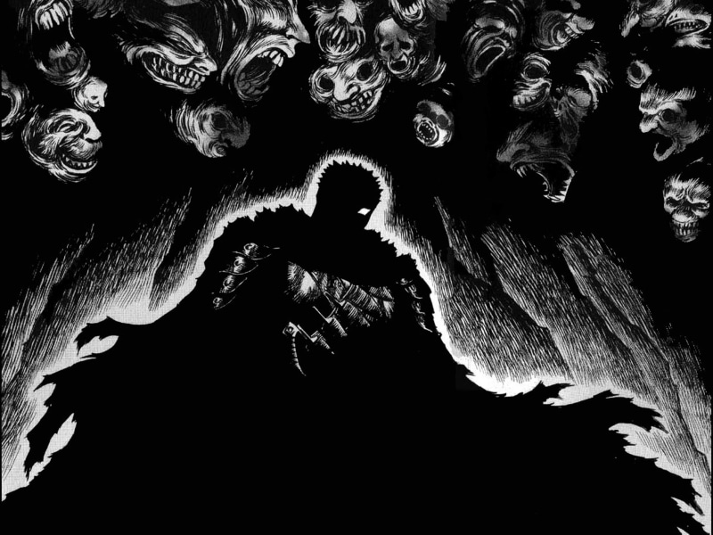 Kentaro Miura, 1080P, Guts, Berserk, monochrome