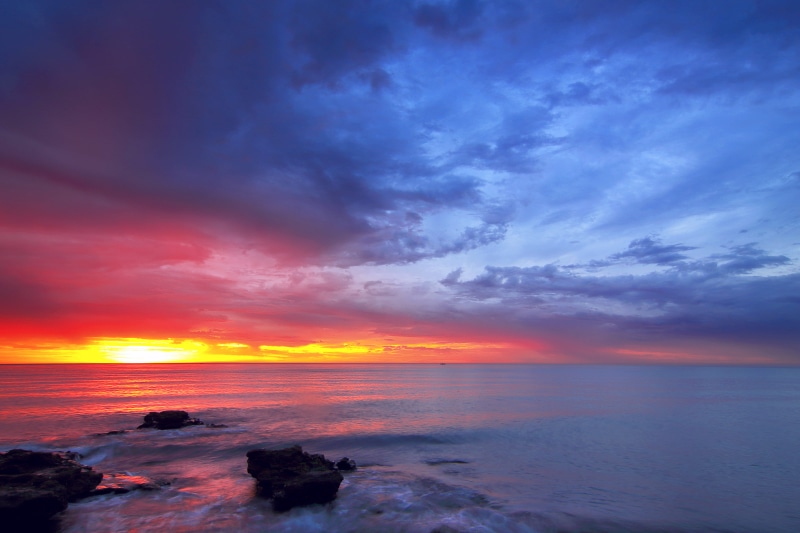 water, nature, beach, sea, golden, málaga, españa, sunset, sunrise, malaga, calm, 5K, cloud - sky, cloudscape, amanecer en el mar, foto del amanecer, land