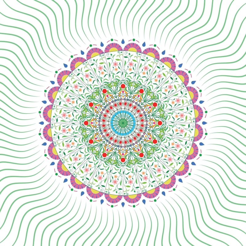 hand ornament, background, geometric shape, creativity, artistic, line, studio shot, directly above, 1080P, cercle, full frame, drawing floral, decorative