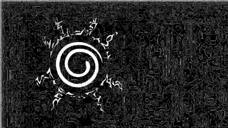 Black and White, Naruto, 1080P, Eight Trigrams Sealing Style