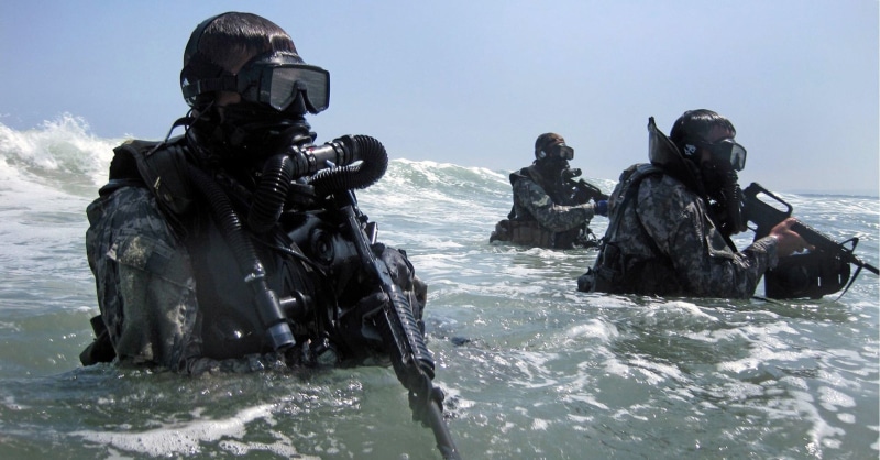 military, armed forces, gun, water, group of people, weapon, special forces navy seals, navy, people, nature, communication, special forces, 1080P, sport