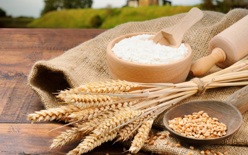 burlap, close-up, cooking, brown, vegetarian Food, raw Food, eating, cereal Plant, nature, barley, dieting, spoon, backgrounds, plank, freshness, wheat