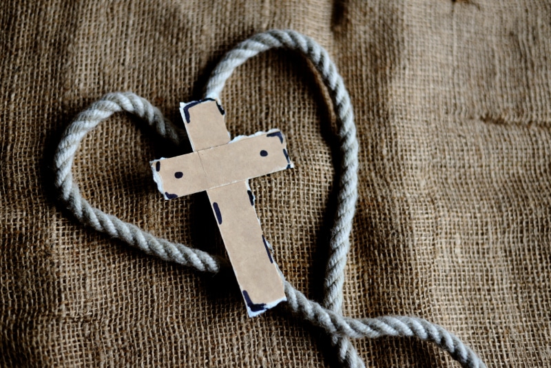 cross, faith, leather, rope, good friday, 5K, heart, spirituality, still life, scissors, bible, textile, suffering, resurrection, crucifixion, studio shot