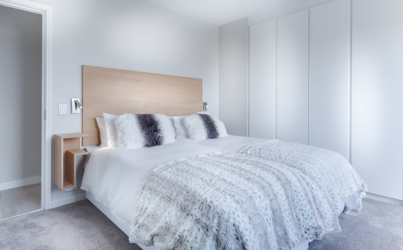 4K, home showcase interior, home interior, day, bedroom, hotel, lamp, modern, comfortable, clean, indoors, lifestyles, design, nobody, furniture, room