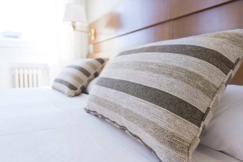 black, softness, focus on foreground, pillows, selective focus, design, furniture, bedroom, sheet, throw, close-up, lifestyles, bed, radiator, day, paper