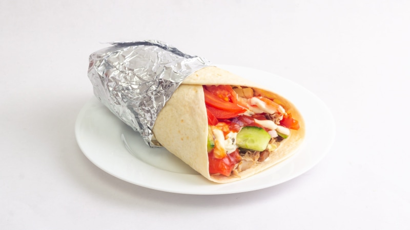 healthy eating, no people, food and drink, plate, food, burrito, baked, close-up, studio shot, appetizer, tomato, freshness, 4K, indoors, meat, rolled up