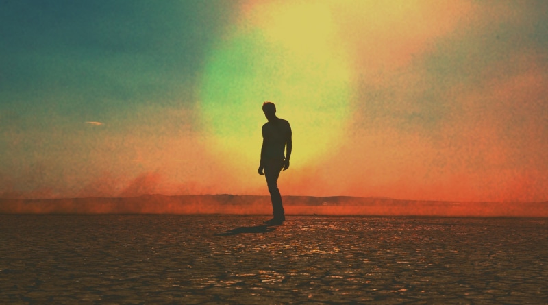 daytime, sunset, lifestyles, scenics - nature, men, land, standing, sea, nature, one person, tranquility, water, silhouette, beach, photography, orange color