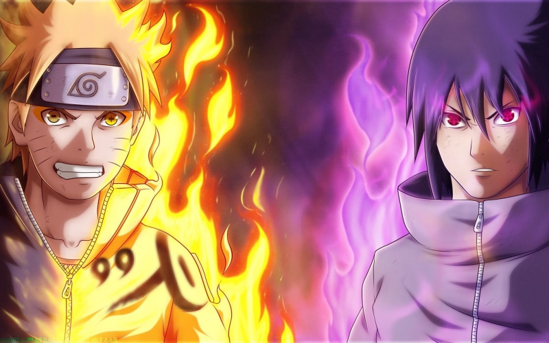 1080P, Kurama (Naruto), Sasuke Uchiha, Naruto, Naruto Uzumaki, Uchiha Clan, Sharingan (Naruto)