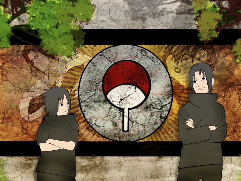Uchiha clan, Itachi, Sasuke, anime, art, 1080P, naruto