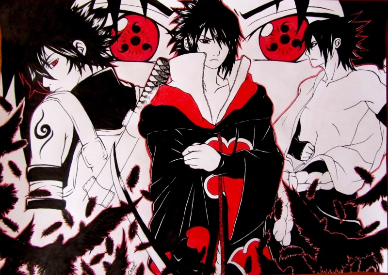 Uchiha Clan, Sharingan (Naruto), Naruto, Sasuke Uchiha, 4K