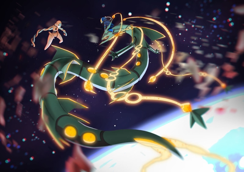 Pokémon, digital composite, city, abstract, no people, Pokémon Omega Ruby and Alpha Sapphire, reflection, multi colored, Pokémon: Omega Ruby and Alpha Sapphire
