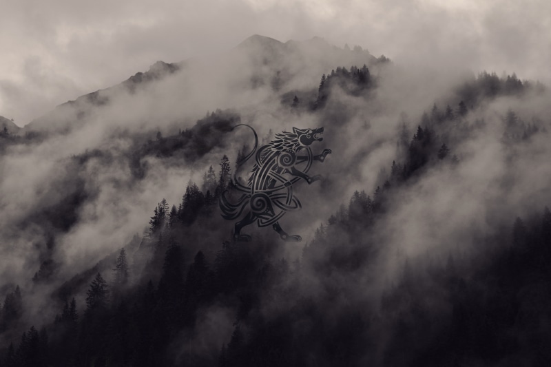 Vikings, Fenrir, Assassins Creed Valhalla, mountains, wolf, 2K