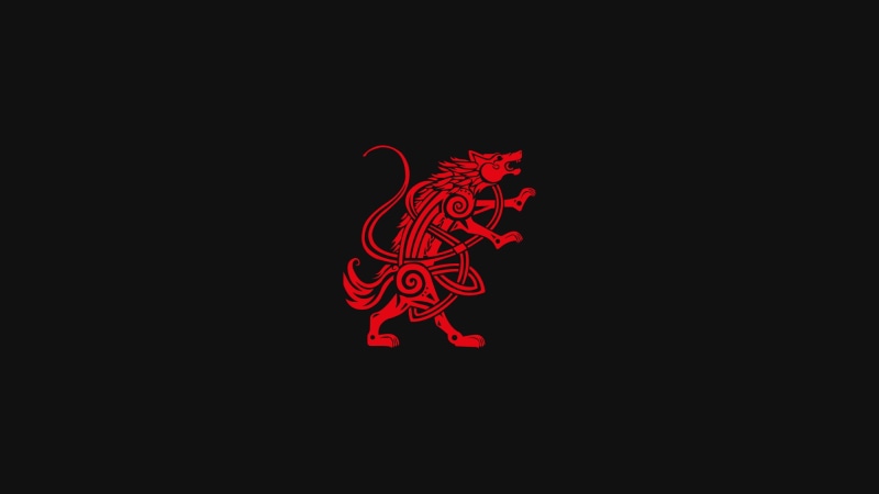 wolf, Vikings, minimalism, 1080P, Fenrir, Assassins Creed Valhalla