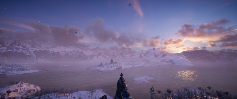 2K, Assassins Creed: Valhalla, panoramic view, Assassins Creed, video games, sky, mountains, Assassins Creed: Valhalla, Assassins Creed Valhalla, clouds