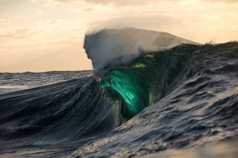 power in nature, barrel, waves, power, cloud - sky, sunset, wave, mountain, no people, rock, volcano, sea, tranquil scene, water, sky, land, non-urban scene