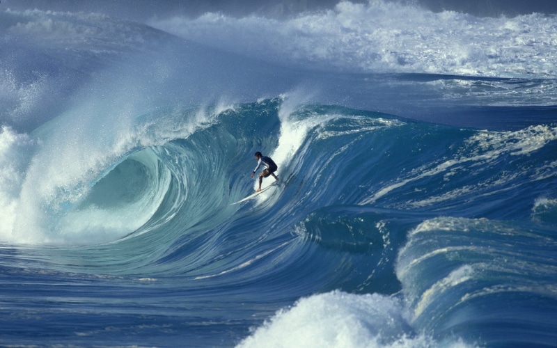 unrecognizable person, lifestyles, outdoors, 1080P, nature, sea, waves, leisure activity, surfers, one person, surfing, real people, barrel, day, sport