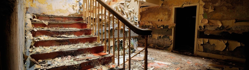 weathered, 4K, residential district, dirty, multiple display, ladder, dirt, antique, cellar, building, home interior, door, architecture, ruin, steps and staircases