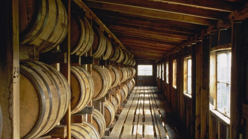 ceiling, wine cask, industry, wood - material, day, winemaking, arrangement, building, built structure, shelf, stores, order, in a row, arcade, large group of objects