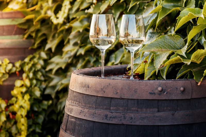 wineglass, red wine, no people, winemaking, winetasting, drink, white, focus on foreground, refreshment, two, glass, nature, barrel, 4K, food and drink