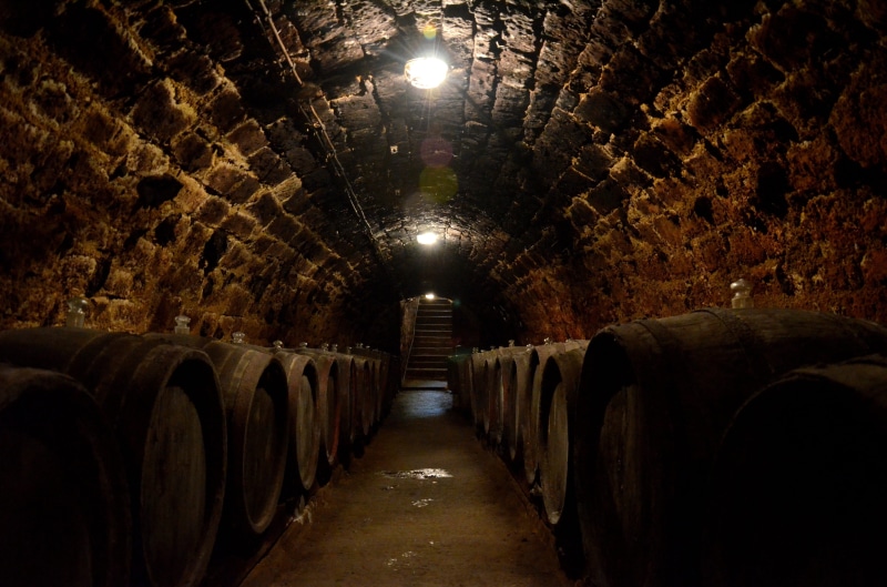 indoors, wine, dark, barrel, cylinder, inside, refreshment, lighting equipment, industry, cellar, drink, wood - material, 4K, no people, Wine Cellar, wine cask