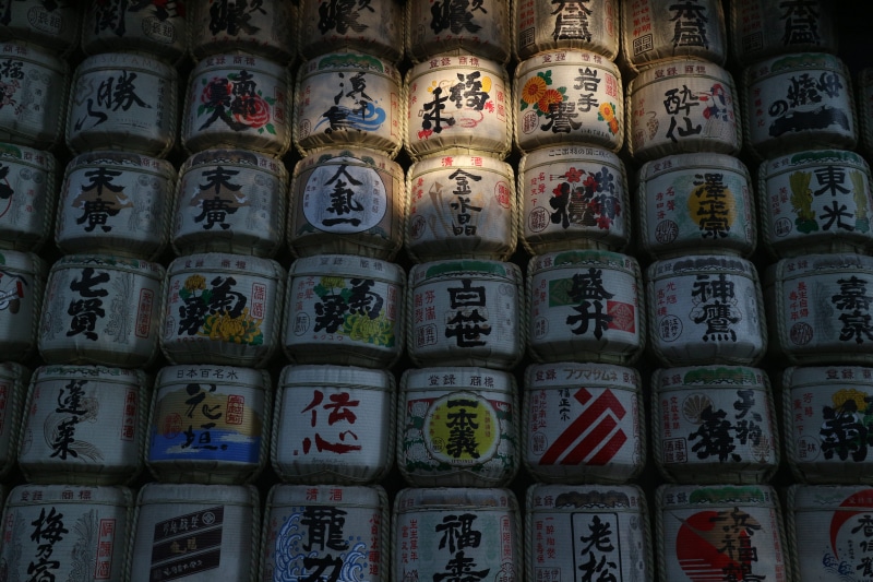 inari temple, clock tower, temple, large group of objects, communication, tokyo, asia, cylinder, beverage, japan, drink, building, food and drink, box